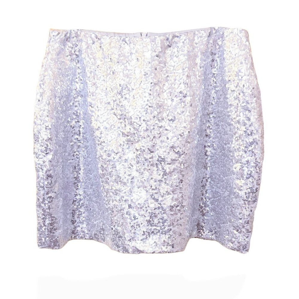 Silver Sequin Mini Skirt - NEW! Women's Large by Tipsy Elves